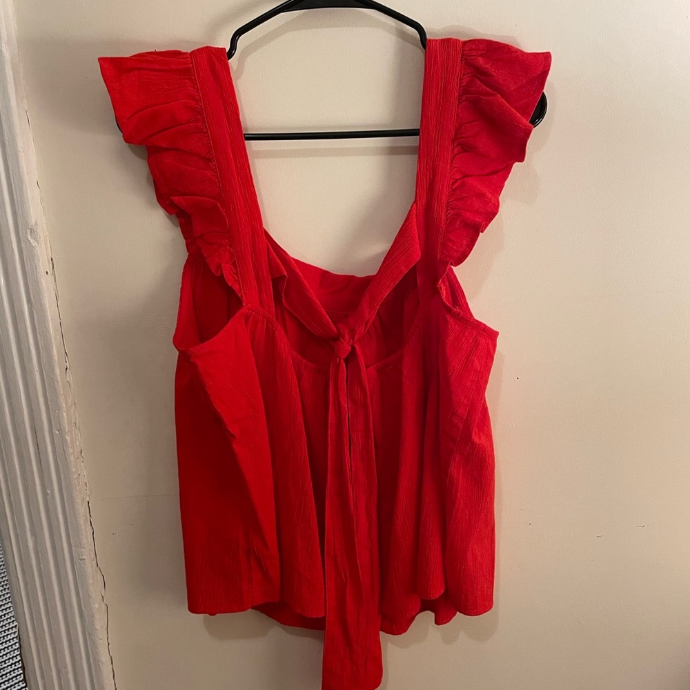 H&M Red Ruffle Tank Top - Picture 3 of 6